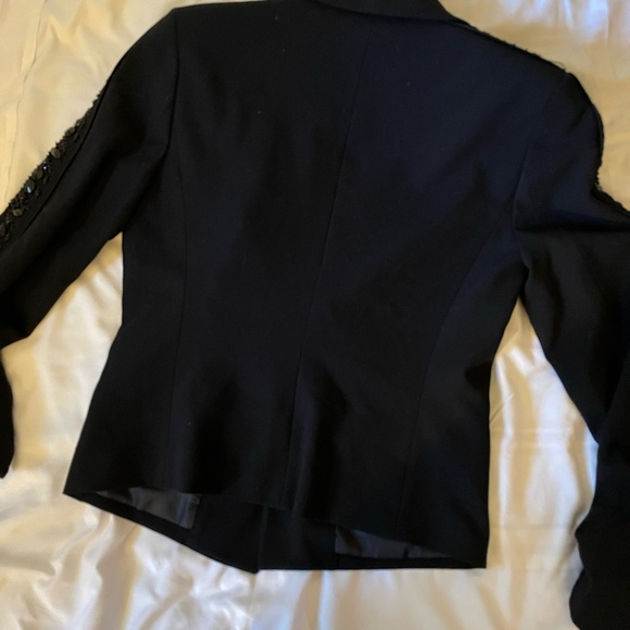 Elegant Black Beaded Blazer forever21 size small - Picture 3 of 5